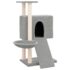 vidaXL Cat Tree with Sisal Scratching Posts Light Grey 96 cm - Image 2