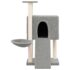 vidaXL Cat Tree with Sisal Scratching Posts Light Grey 96 cm - Image 3