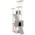 vidaXL Cat Tree with Sisal Scratching Posts Light Grey 190 cm - Image 2