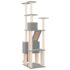 vidaXL Cat Tree with Sisal Scratching Posts Light Grey 190 cm - Image 5