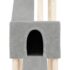 vidaXL Cat Tree with Sisal Scratching Posts Light Grey 190 cm - Image 6