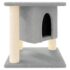 vidaXL Cat Tree with Sisal Scratching Posts Light Grey 37 cm - Image 2