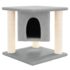 vidaXL Cat Tree with Sisal Scratching Posts Light Grey 37 cm - Image 3