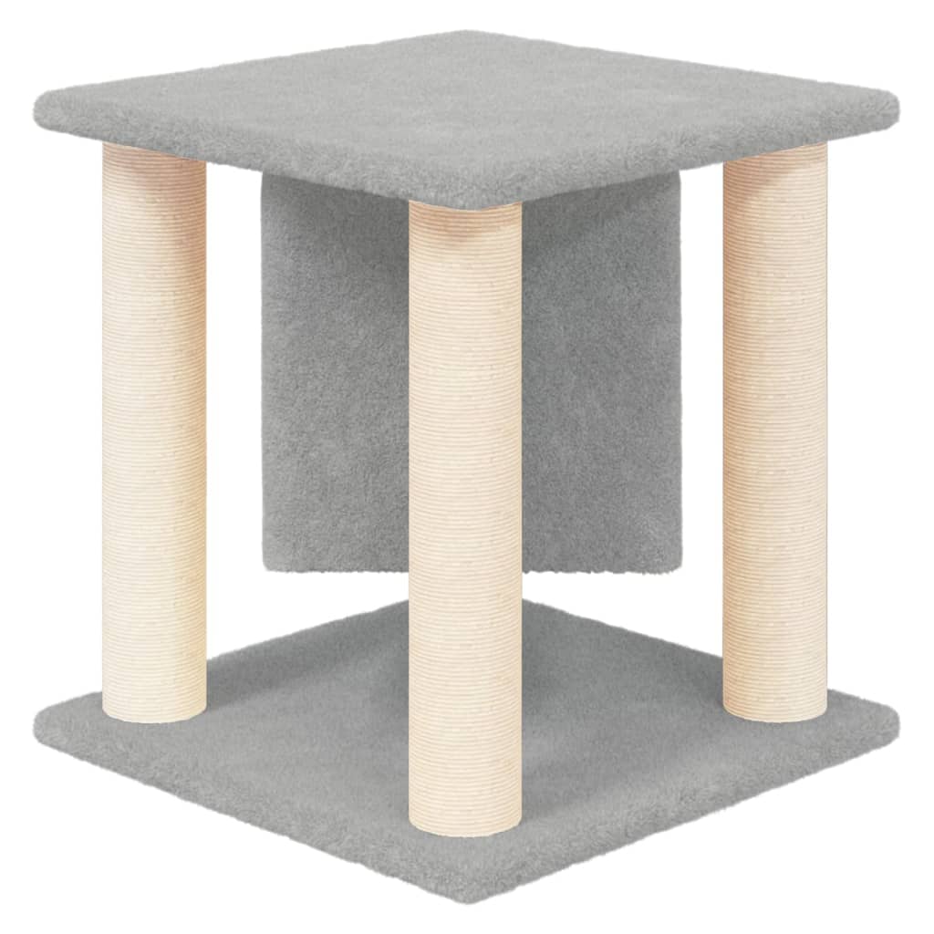 8720287213680_g_en_hd_3 vidaXL Cat Tree with Sisal Scratching Posts Light Grey 37 cm - Image 5