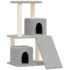vidaXL Cat Tree with Sisal Scratching Posts Light Grey 82 cm - Image 2
