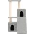 vidaXL Cat Tree with Sisal Scratching Posts Light Grey 82 cm - Image 3