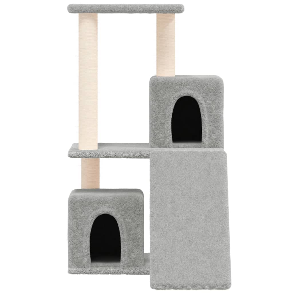 8720287213772_g_en_hd_1 vidaXL Cat Tree with Sisal Scratching Posts Light Grey 82 cm - Image 3