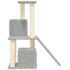 vidaXL Cat Tree with Sisal Scratching Posts Light Grey 82 cm - Image 4