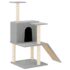 vidaXL Cat Tree with Sisal Scratching Posts Light Grey 109 cm - Image 2