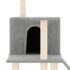vidaXL Cat Tree with Sisal Scratching Posts Light Grey 109 cm - Image 6
