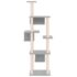 vidaXL Cat Tree with Sisal Scratching Posts Light Grey 169 cm - Image 4