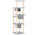 vidaXL Cat Tree with Sisal Scratching Posts Light Grey 169 cm - Image 5