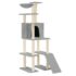 vidaXL Cat Tree with Sisal Scratching Posts Light Grey 166 cm - Image 2