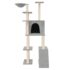 vidaXL Cat Tree with Sisal Scratching Posts Light Grey 166 cm - Image 3