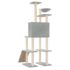 vidaXL Cat Tree with Sisal Scratching Posts Light Grey 166 cm - Image 5