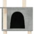 vidaXL Cat Tree with Sisal Scratching Posts Light Grey 166 cm - Image 6