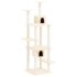 vidaXL Cat Tree with Sisal Scratching Posts Cream 176 cm - Image 2