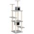 vidaXL Cat Tree with Sisal Scratching Posts Light Grey 176 cm - Image 2