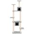 vidaXL Cat Tree with Sisal Scratching Posts Light Grey 176 cm - Image 3