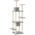 vidaXL Cat Tree with Sisal Scratching Posts Light Grey 176 cm - Image 5