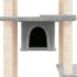 vidaXL Cat Tree with Sisal Scratching Posts Light Grey 176 cm - Image 6