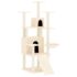 vidaXL Cat Tree with Sisal Scratching Posts Cream 154 cm - Image 2