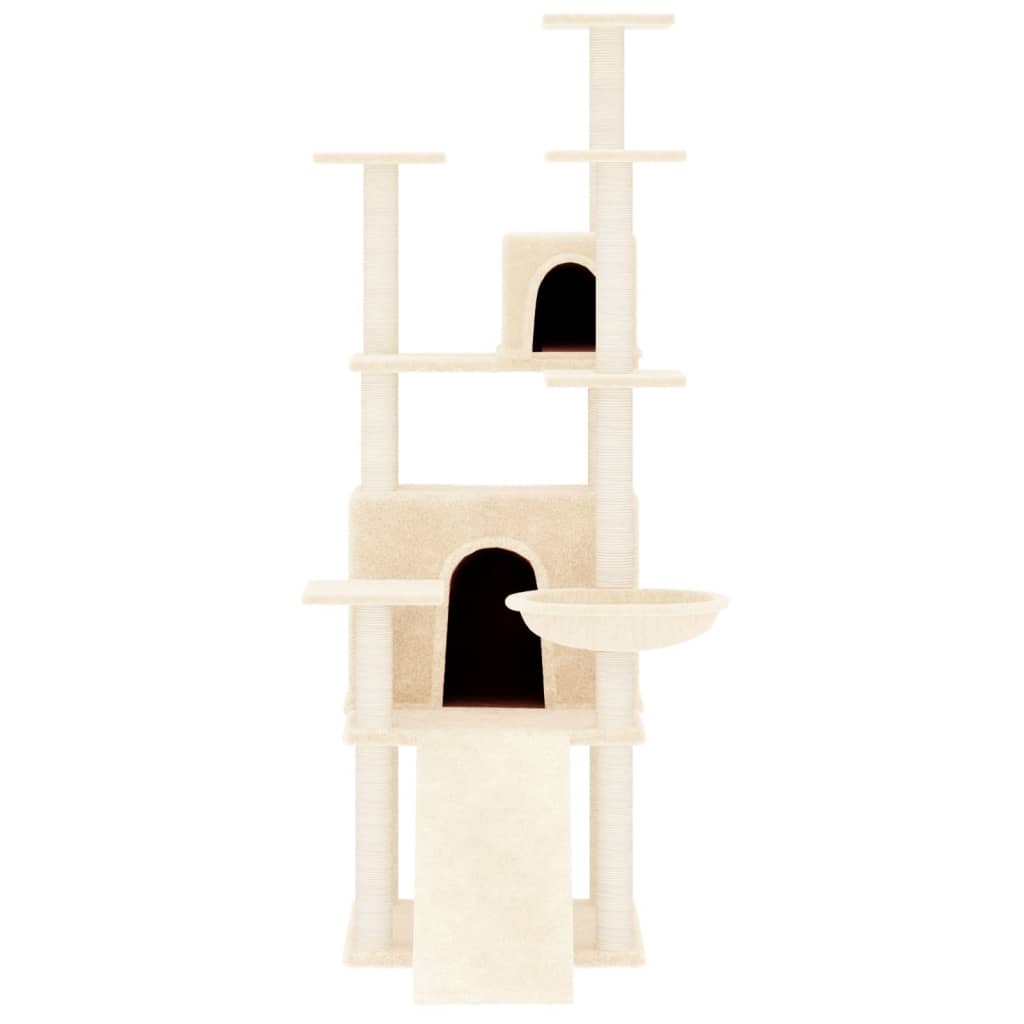8720287214038_g_en_hd_1 vidaXL Cat Tree with Sisal Scratching Posts Cream 154 cm - Image 3