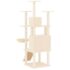 vidaXL Cat Tree with Sisal Scratching Posts Cream 154 cm - Image 5