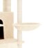 vidaXL Cat Tree with Sisal Scratching Posts Cream 154 cm - Image 6