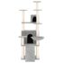 vidaXL Cat Tree with Sisal Scratching Posts Light Grey 154 cm - Image 3