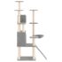vidaXL Cat Tree with Sisal Scratching Posts Light Grey 154 cm - Image 4
