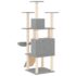 vidaXL Cat Tree with Sisal Scratching Posts Light Grey 154 cm - Image 5