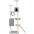 vidaXL Cat Tree with Sisal Scratching Posts Light Grey 168 cm - Image 3