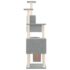 vidaXL Cat Tree with Sisal Scratching Posts Light Grey 168 cm - Image 4