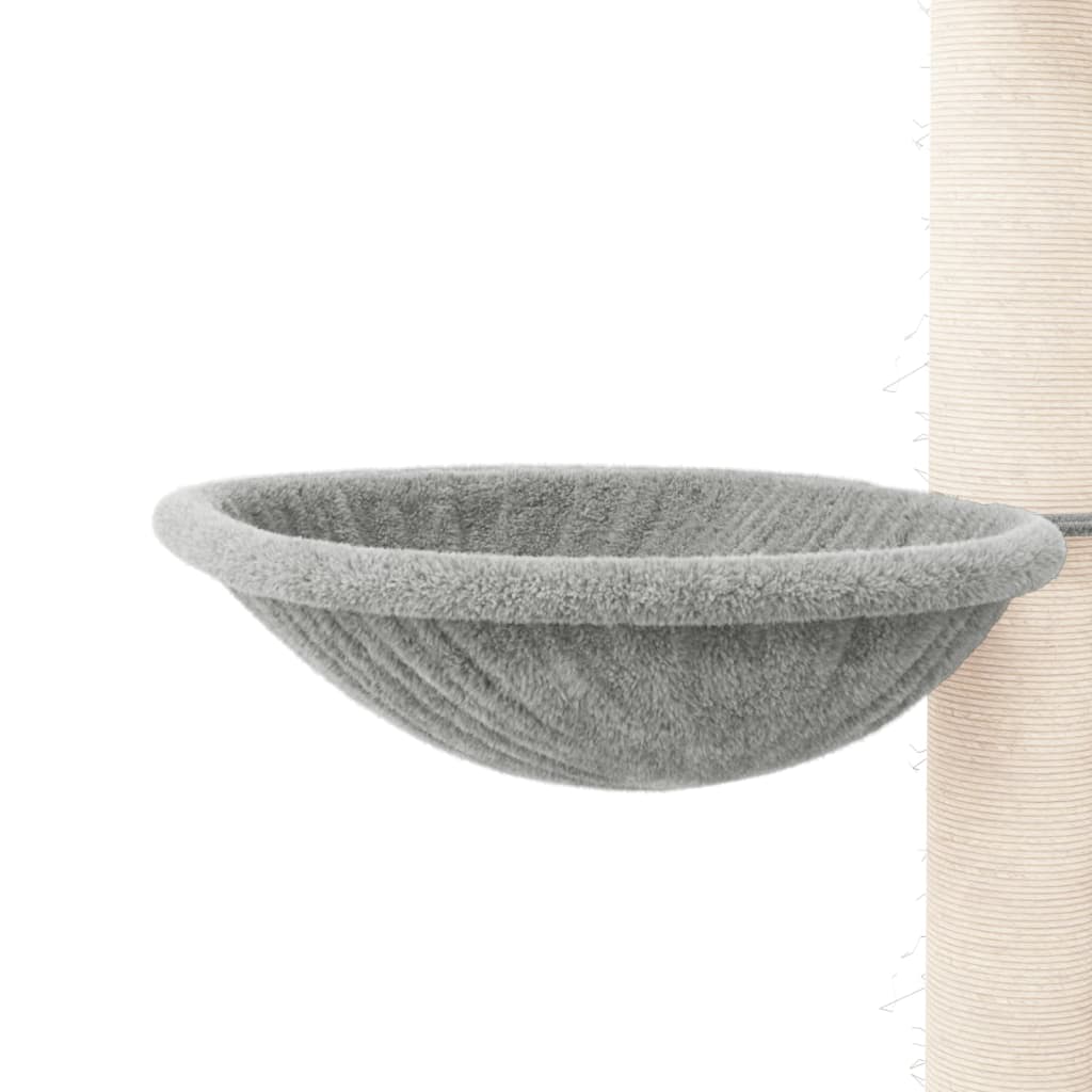 8720287214168_g_en_hd_4 vidaXL Cat Tree with Sisal Scratching Posts Light Grey 94 cm - Image 6