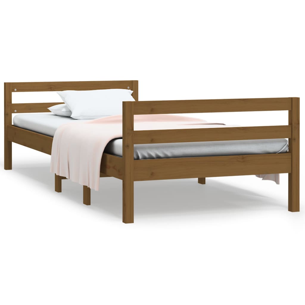 8720287215172_a_en_hd_1 vidaXL Bed Frame without Mattress Honey Brown 90x190 cm Solid Wood Pine - Image 2