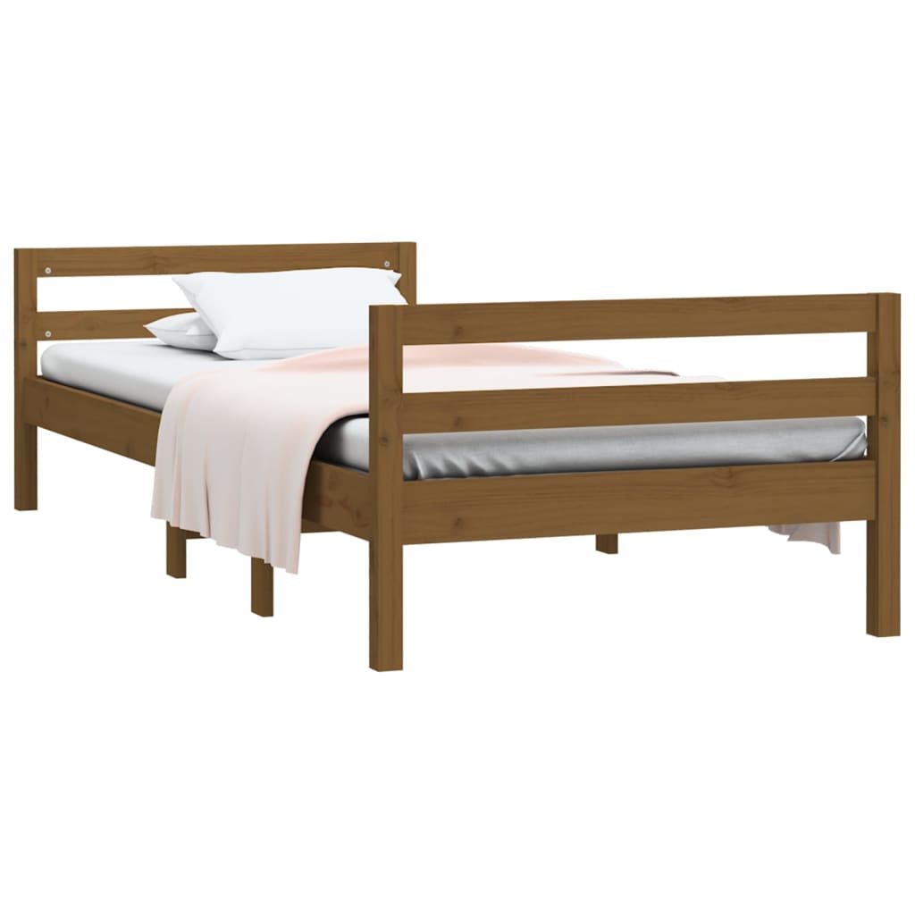 8720287215172_g_en_hd_1 vidaXL Bed Frame without Mattress Honey Brown 90x190 cm Solid Wood Pine - Image 3