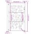 vidaXL Garden Gate Anthracite 105x155 cm Steel Bamboo Design - Image 9