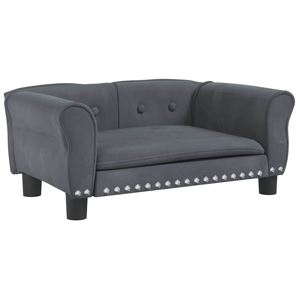 8720287218098_a_en_hd_1 vidaXL Dog Bed Dark Grey 70x45x30 cm Velvet - Image 2