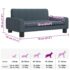 vidaXL Dog Bed Dark Grey 70x45x30 cm Fabric - Image 7