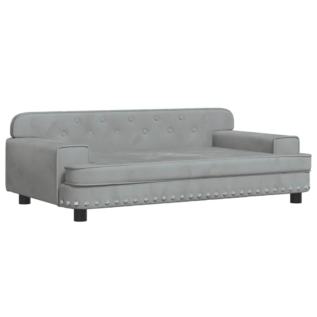 8720287218524_a_en_hd_1 vidaXL Dog Bed Light Grey 90x53x30 cm Velvet - Image 2