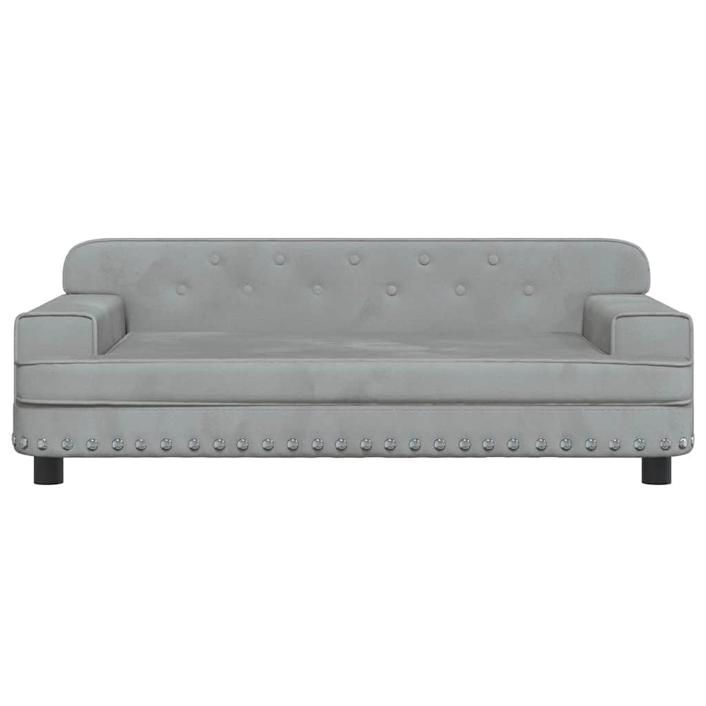 8720287218524_g_en_hd_1 vidaXL Dog Bed Light Grey 90x53x30 cm Velvet - Image 3
