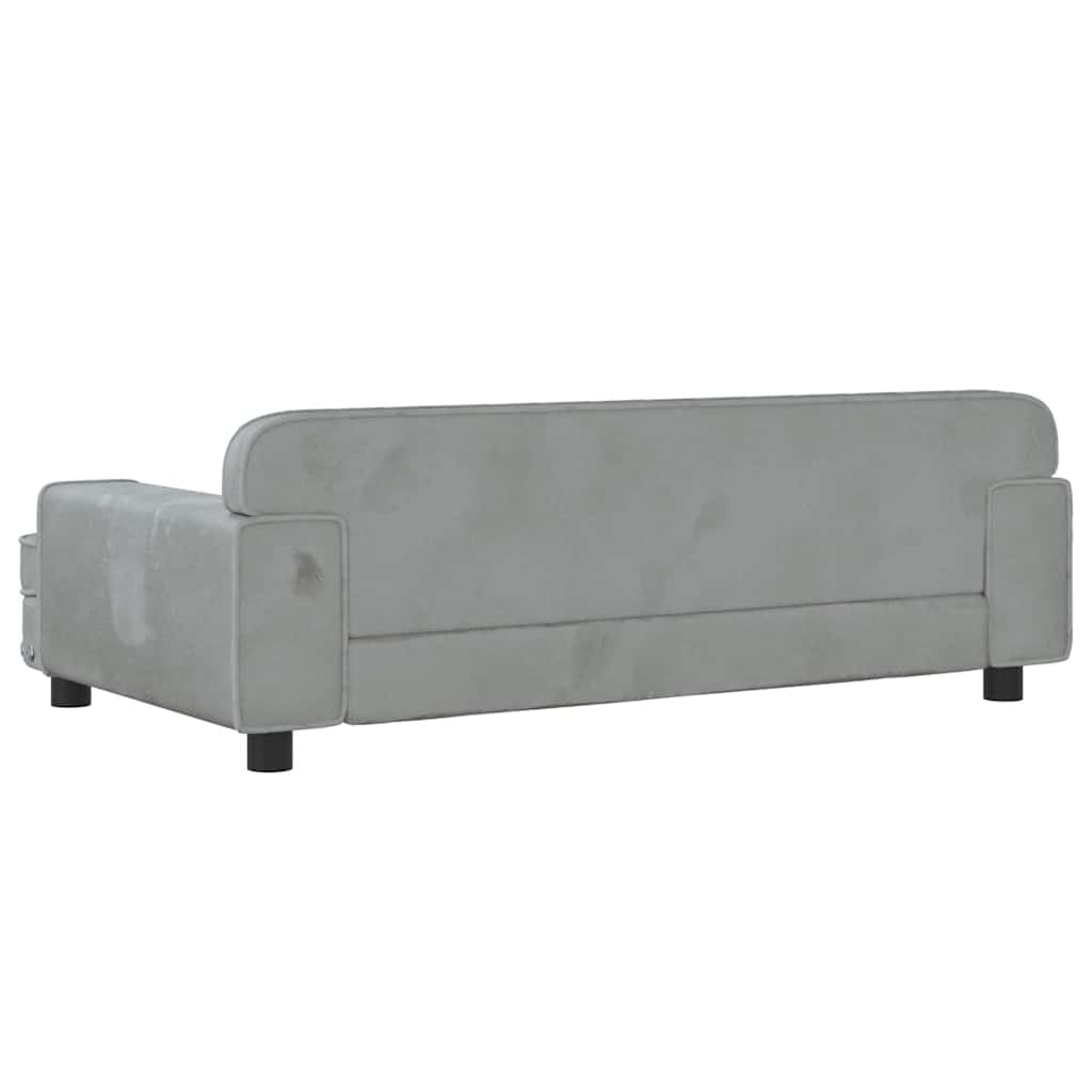 8720287218524_g_en_hd_3 vidaXL Dog Bed Light Grey 90x53x30 cm Velvet - Image 5