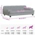 vidaXL Dog Bed Light Grey 90x53x30 cm Velvet - Image 7