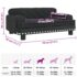 vidaXL Dog Bed Black 70x45x30 cm Velvet - Image 7
