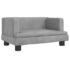 vidaXL Dog Bed Light Grey 60x40x30 cm Velvet - Image 2