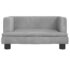 vidaXL Dog Bed Light Grey 60x40x30 cm Velvet - Image 3