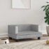 vidaXL Dog Bed Light Grey 60x40x30 cm Velvet