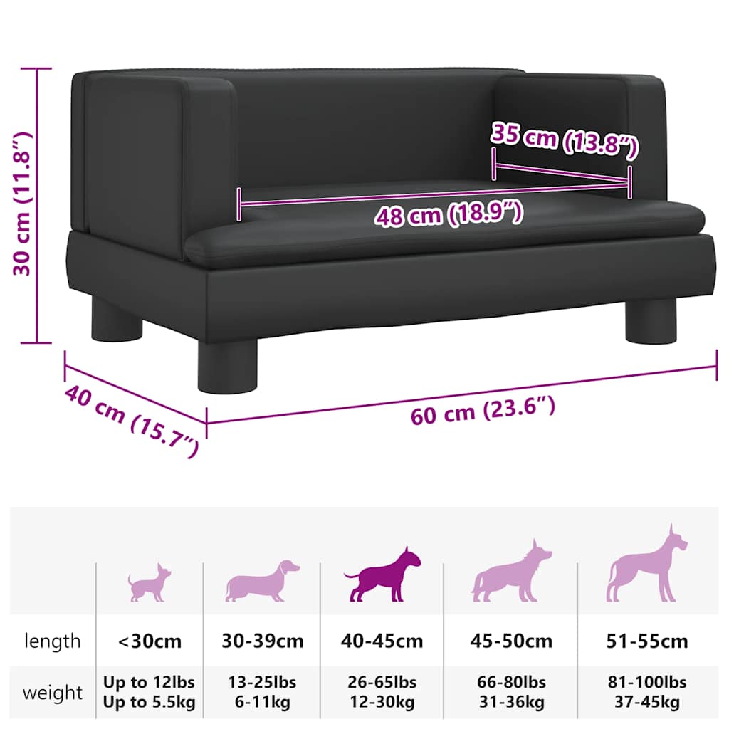 8720287218968_g_en_hd_5 vidaXL Dog Bed Black 60x40x30 cm Faux Leather - Image 7