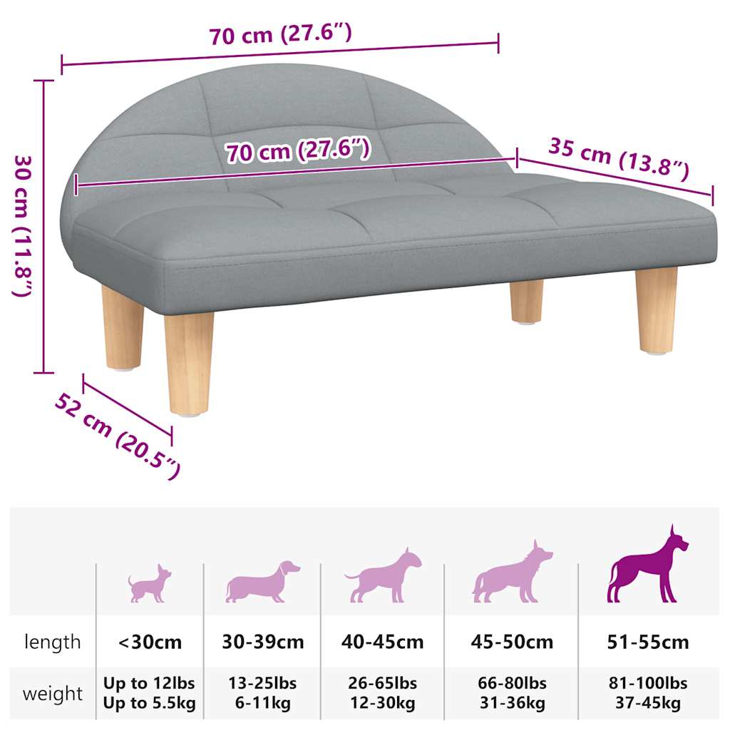 8720287219163_g_en_hd_5 vidaXL Dog Bed Light Grey 70x52x30 cm Fabric - Image 7